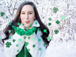 St. Patrick's Day - City Mom Collective - woman with shamrocks