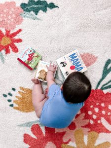 Baby and book